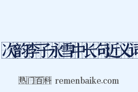 次韵李子永雪中长句近义词是什么意思的图片